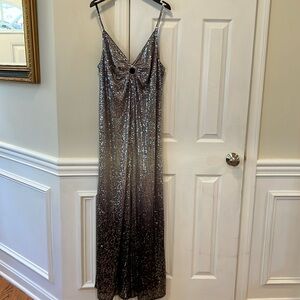 Gorgeous Ranna Gill Ombré sequin jumpsuit Anthropologie. NWT Size XL